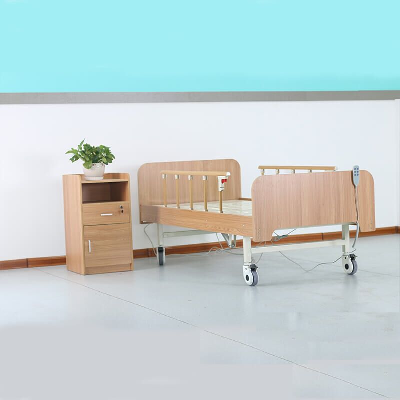 Wooden hospital bed